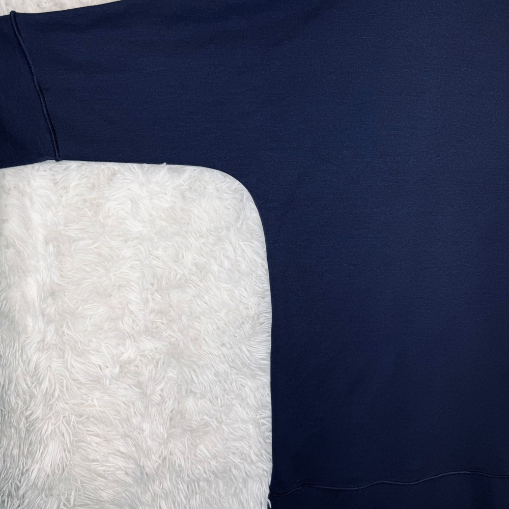 Spanx Perfect Length Doman Sleeve Crew Neck Oversized Sweatshirt Medium Navy - Picture 5 of 9